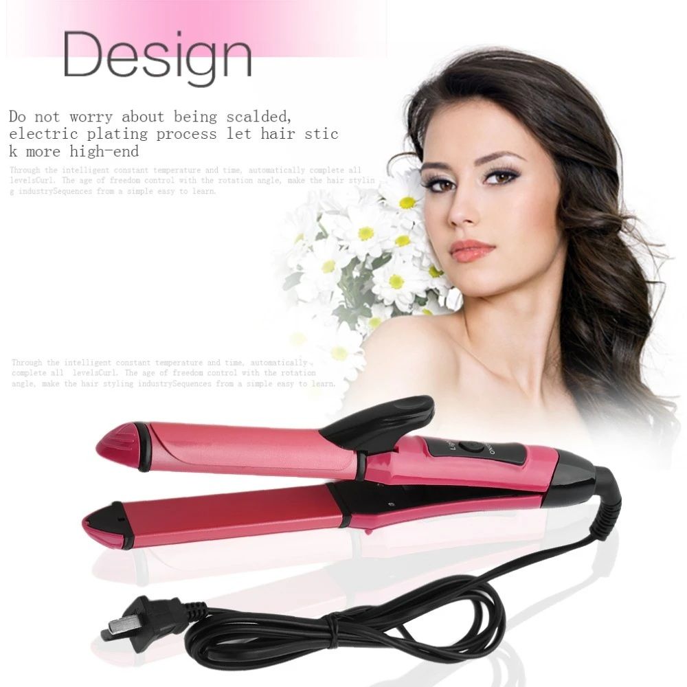 Nova 2-in-1 Hair Straightener & Curler NH-2009 | Quick Heat-Up Ceramic Plates