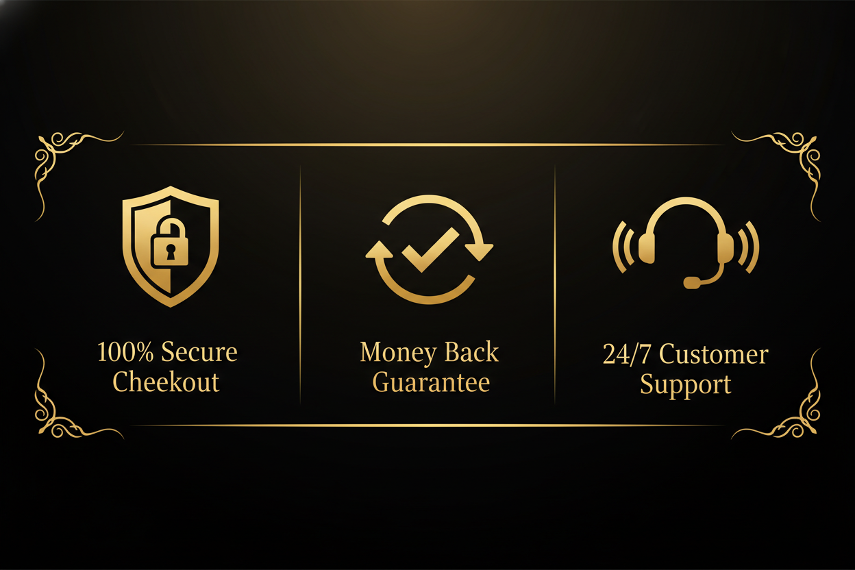 with black and gold combination